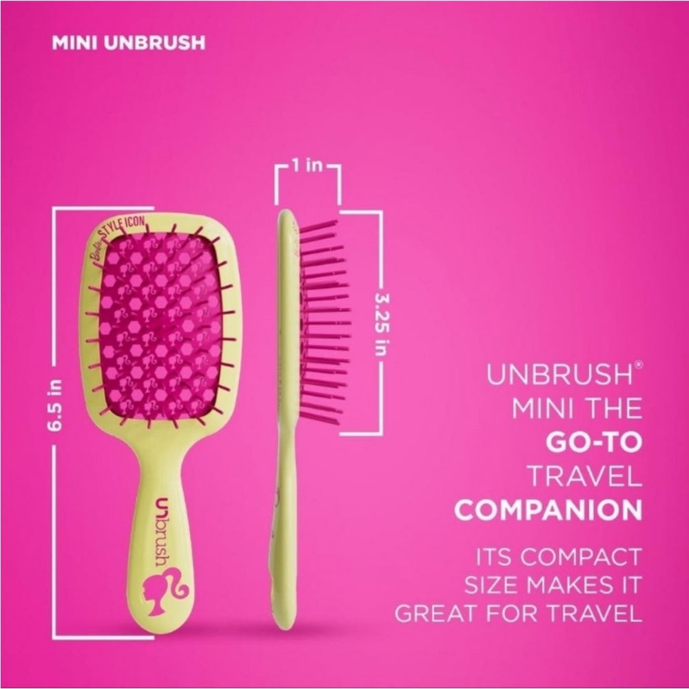 Barbie Unbrush special edition 2 brushes - large & mini - Picture 6 of 8